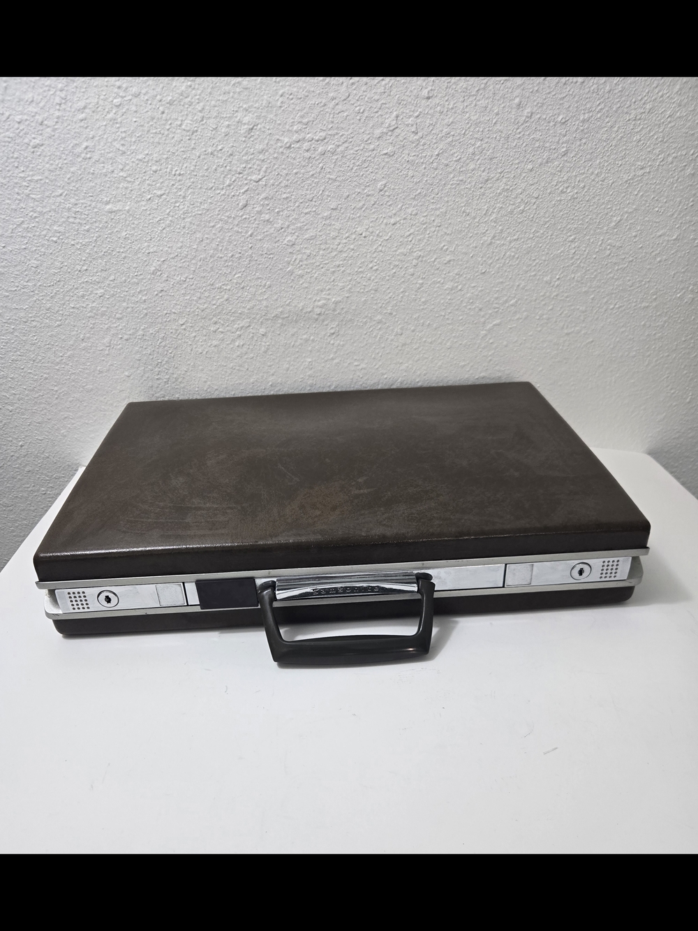Samsonite Brown and Silver Professional Hard Briefcase